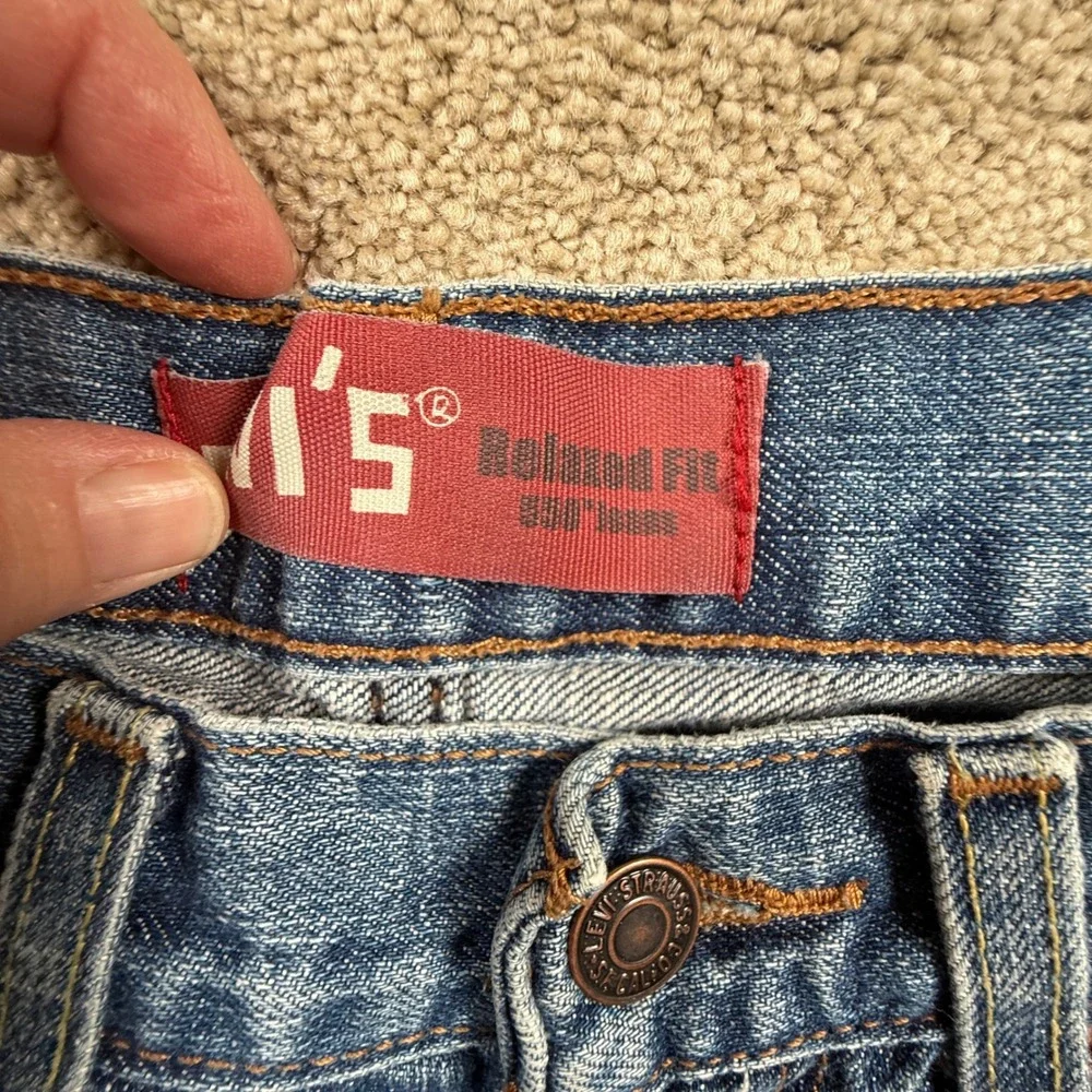 Levis 550 Relaxed Fit Boys Jeans Size 16 Reg Blue Denim Medium Wash 550-0216